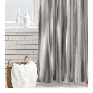 Striped Black & White Shower Curtain
